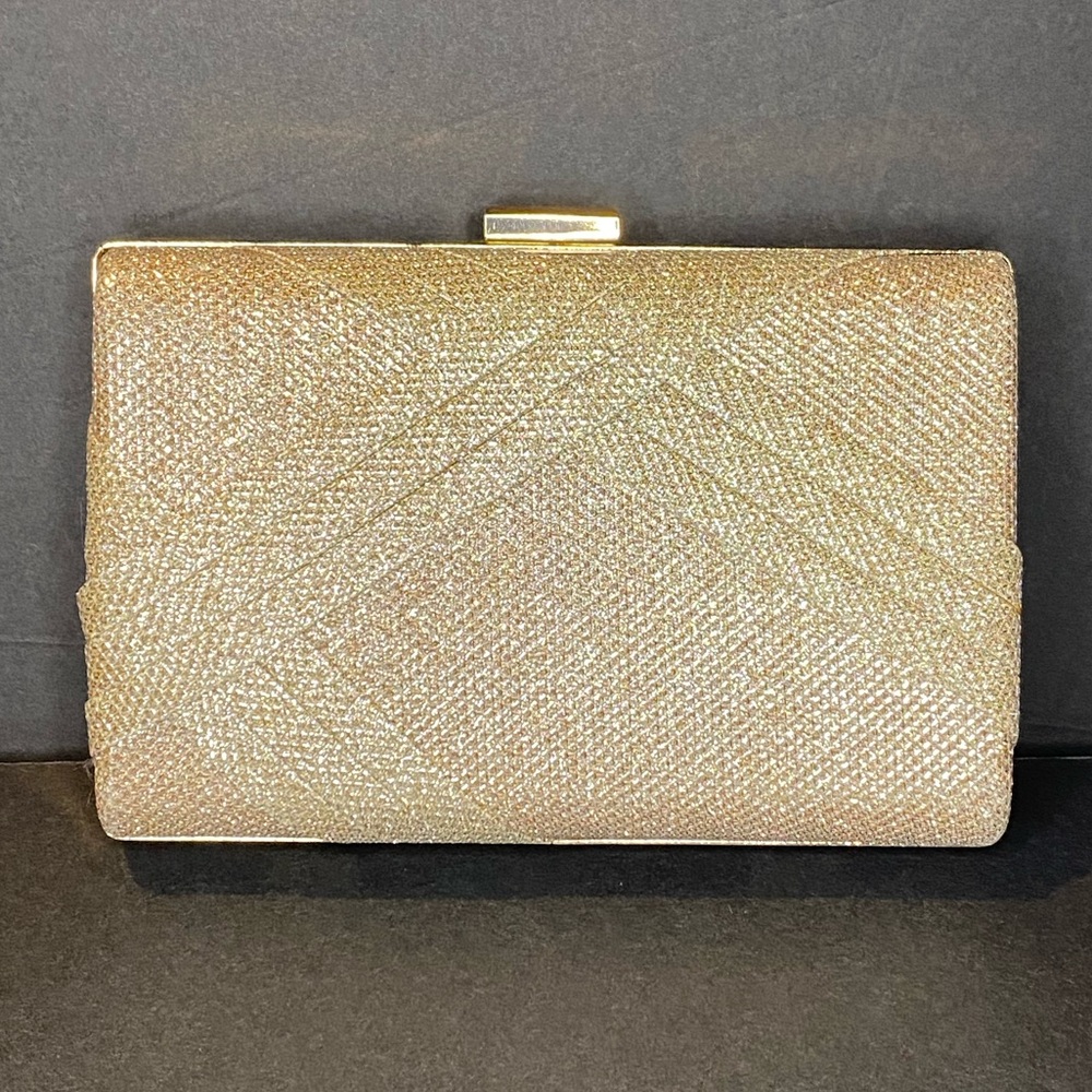 Gold glitter Clutch with chain
